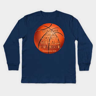 Colossians 3 basketball Kids Long Sleeve T-Shirt